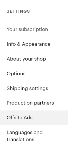Shop Manager settings menu